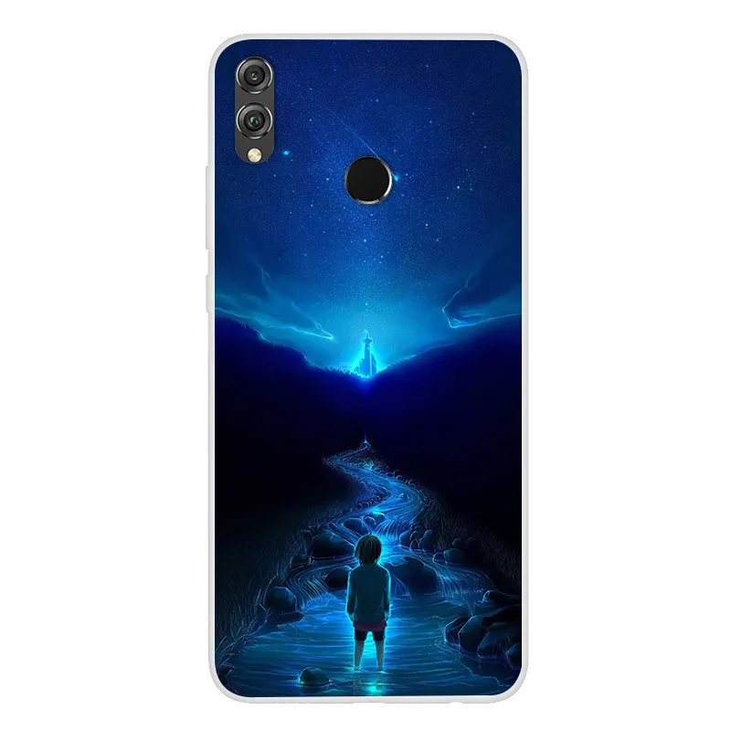 Чехол для Honor 8X 6,", Чехол для huawei Honor 8X, мягкий чехол из ТПУ с изображением космоса и планеты, чехол для huawei Honor 8X8 X X8, силиконовый чехол