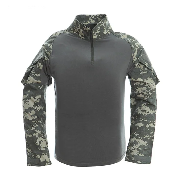 

2018Men Male Camouflage T-shirts Army Combat Tactical T Shirt Military Men Long Sleeve T-Shirt Hunt T-shirts