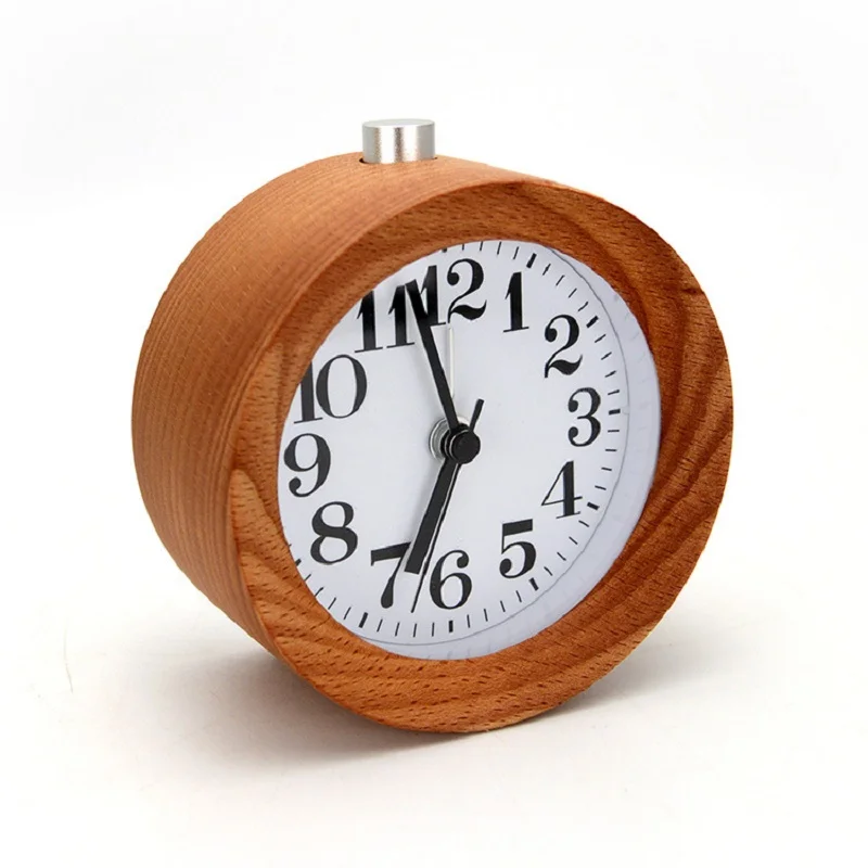 Деревянный Стол Будильники Круговой Повтор Современная Европа Иглы стол Кварц