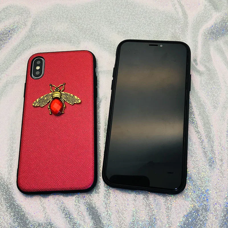 Роскошные Diamond пчела блеск мягкий чехол для iPhone 7 8 6 6s Plus X XR XS Max Симпатичные Обложка для samsung Galaxy S9 S8 плюс Примечание 9 8