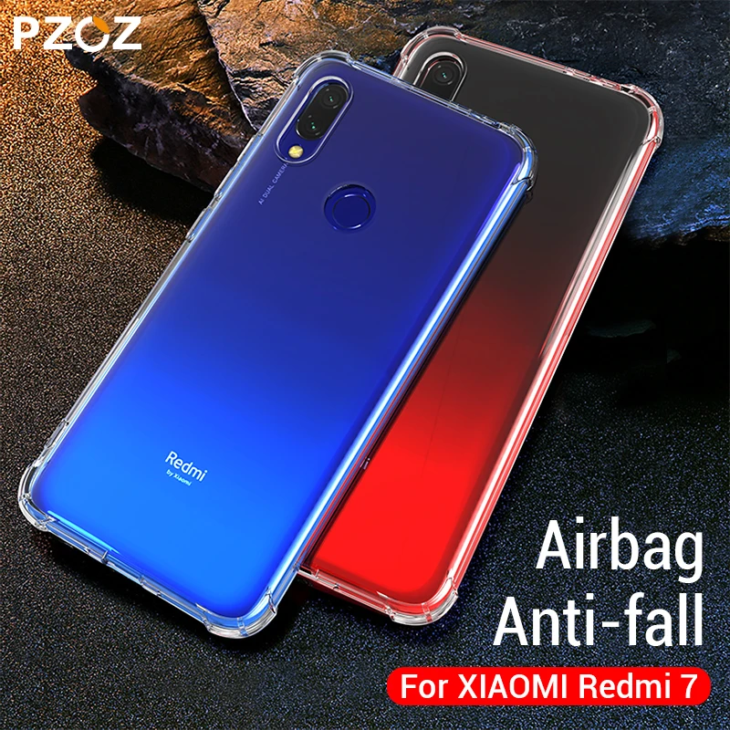 Чехол PZOZ для Redmi 7 Силиконовый противоударный xiaomi redmi прозрачный защитный чехол