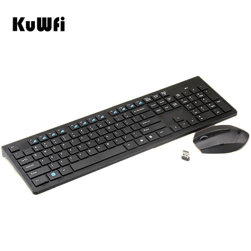 Ультра тонкая беспроводная клавиатура 2 4G + нано приемник для мыши портативная