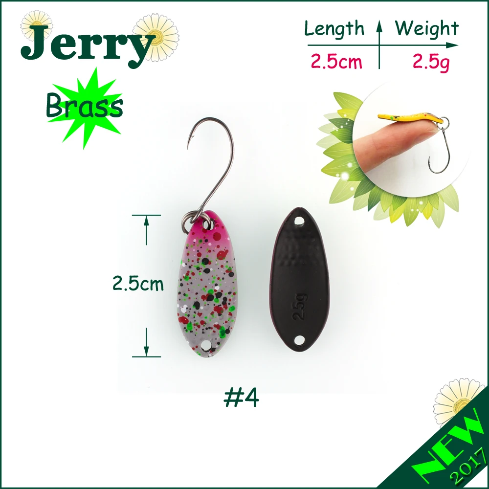 Jerry 1 шт. 2 5 г рыболовные приманки жесткая приманка латунные ложки форельные