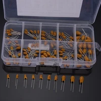 100pcs capacitors high precision 16v 10 value tantalum capacitor assorted kit box assorstment capacitors 13 x 6 5 x 2cm