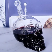 for skull shaped wine decanter glass bottle crystal skull head vodka beer whiskey shot glasses bottle cups bar home decoration