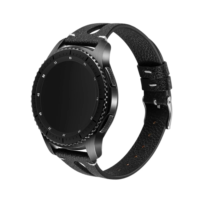 Ремешок из натуральной кожи для huawei watch gt 2 2e браслет смарт часов Samsung galaxy 46 мм S3