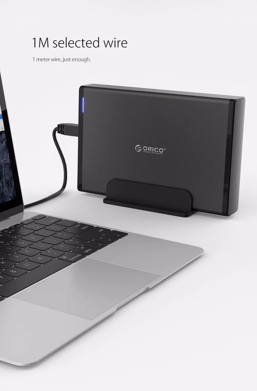 ORICO алюминиевый 3,5 дюймовый Супер Скоростной жесткий диск HDD корпус USB3.0 к SATA3.0 HDD чехол док-станция Поддержка UASP 12V2A