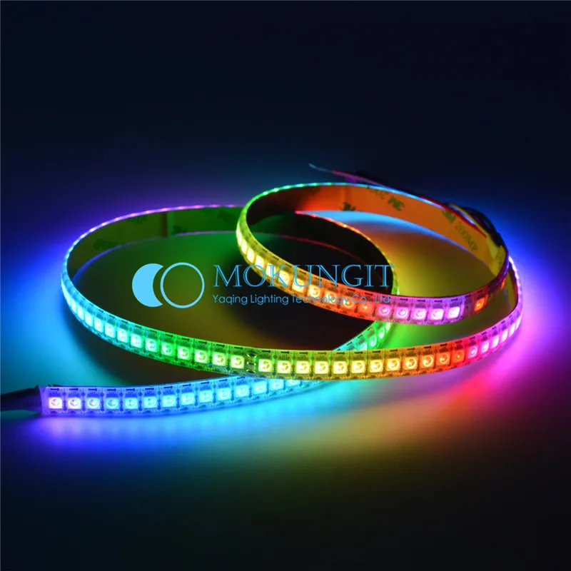 1 м DC5V WS2812B SK6812 5050 RGB 144 светодиодный s Пиксели прибор приемно-Водонепроницаемый светодиодный полосы светильник IP20 IP65 IP67 белый/черный лента для печатных плат DC5V