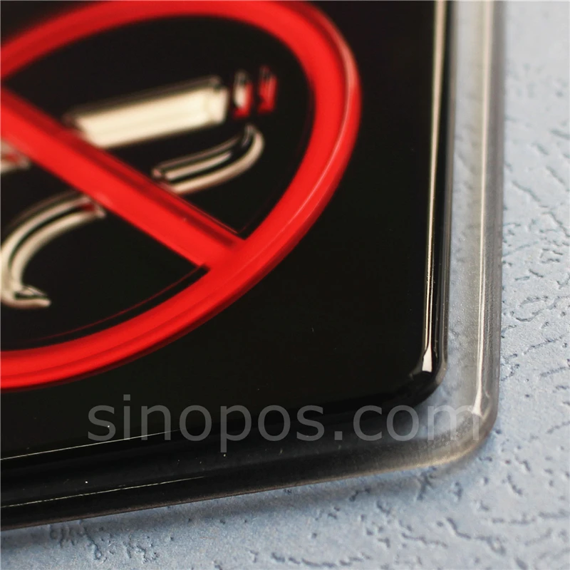 Клейкий 3D знак не курить акриловый пластик разрешенные двери вывески на стену и