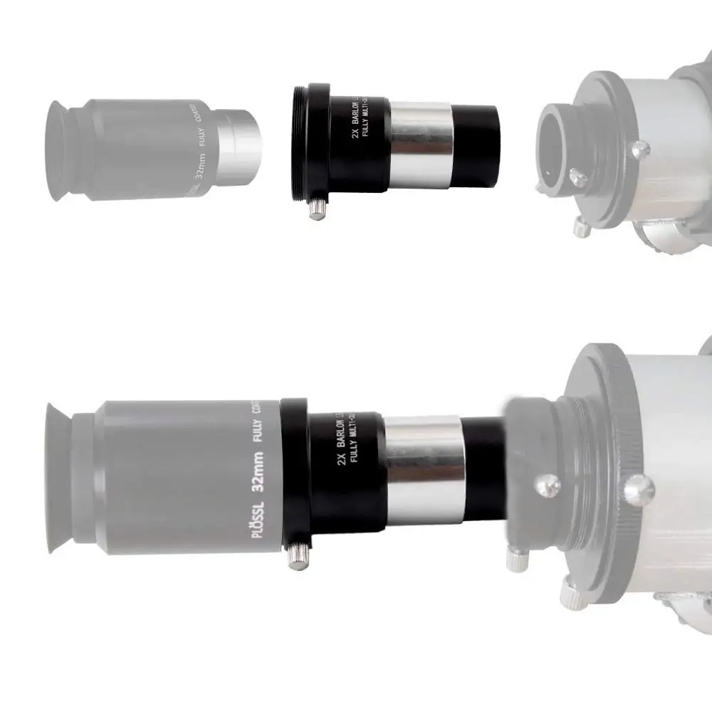 Barlow Lens 2X многослойный T адаптер с двойным объективом 3 элемента APO HD