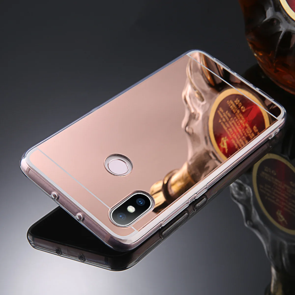 Rose Gold Mi rror чехол для Xiaomi mi 8 Lite 5X 6X Poco F1 Max2 Мода роскошный роза золотое покрытие на Red mi Примечание iPhone 7 6 Plus 5 iPad Pro 4X 4A 5 5A 6 6A чехол - Цвет: Rose Gold