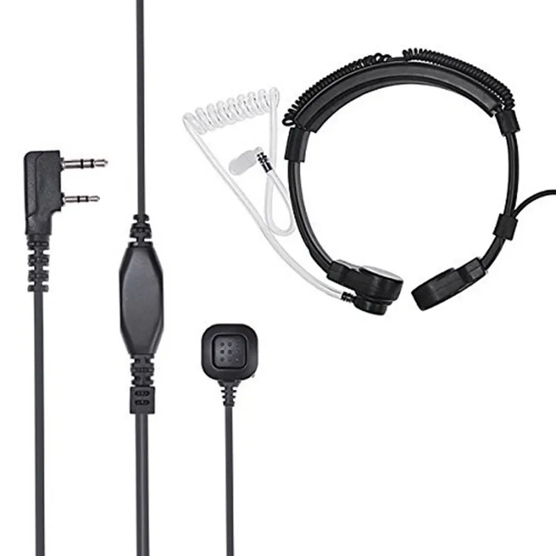

New Throat Microphone Throat Vibration Headset Headphone For BaoFeng UV-5R UV-B5 UV-B6 BF-888S Walkie Talkie earphone Headset
