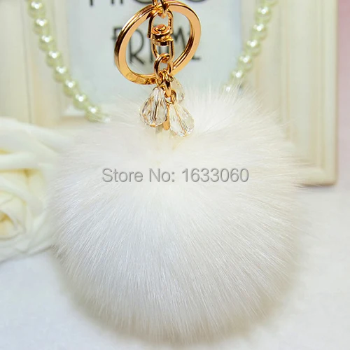 Высота каблука 10 см помпон Пушистый Большой натуральный Лисий Мех брелок для