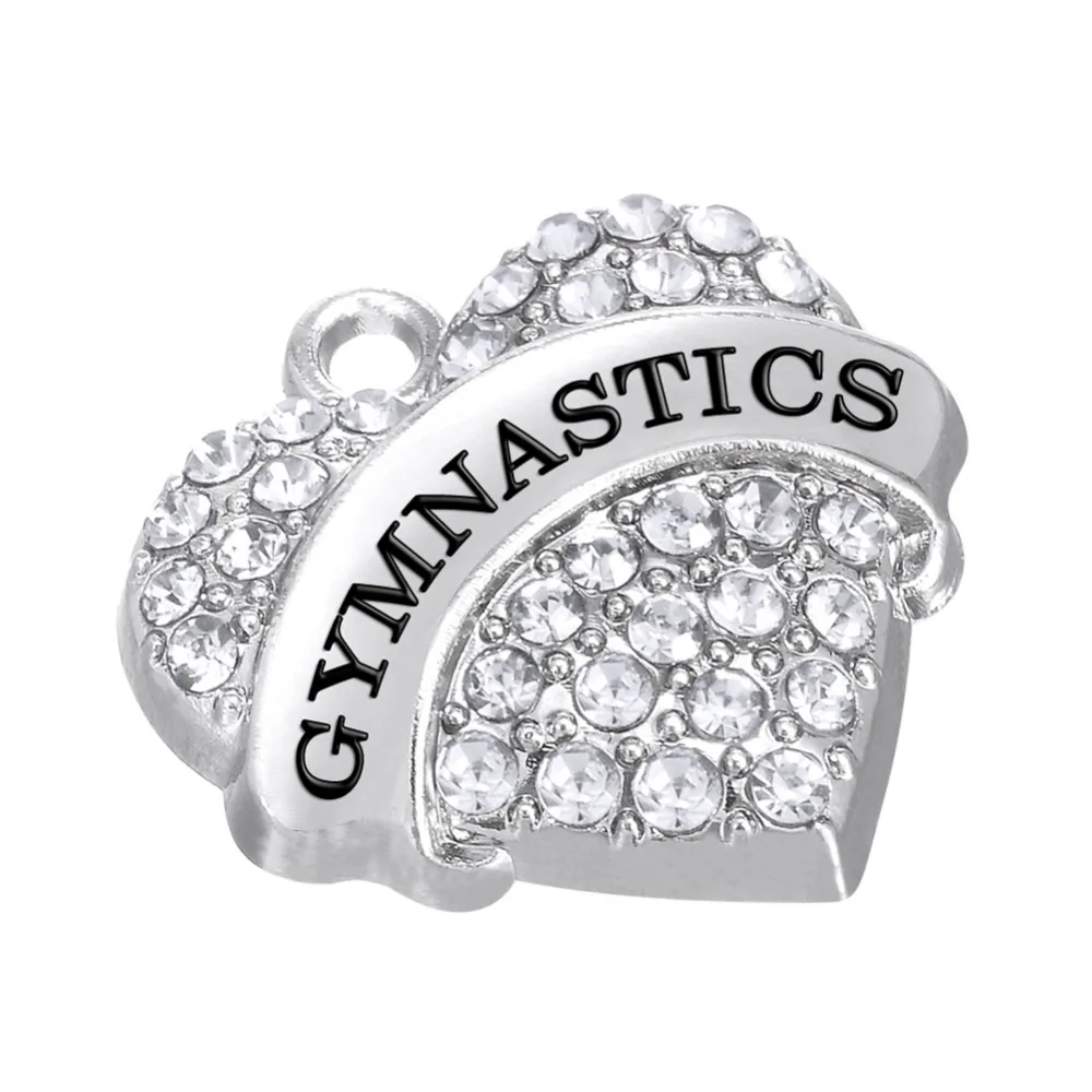 Бренд teamer Вдохновленный Кристальный Шарм Кулон гимнастический буквенный амулет