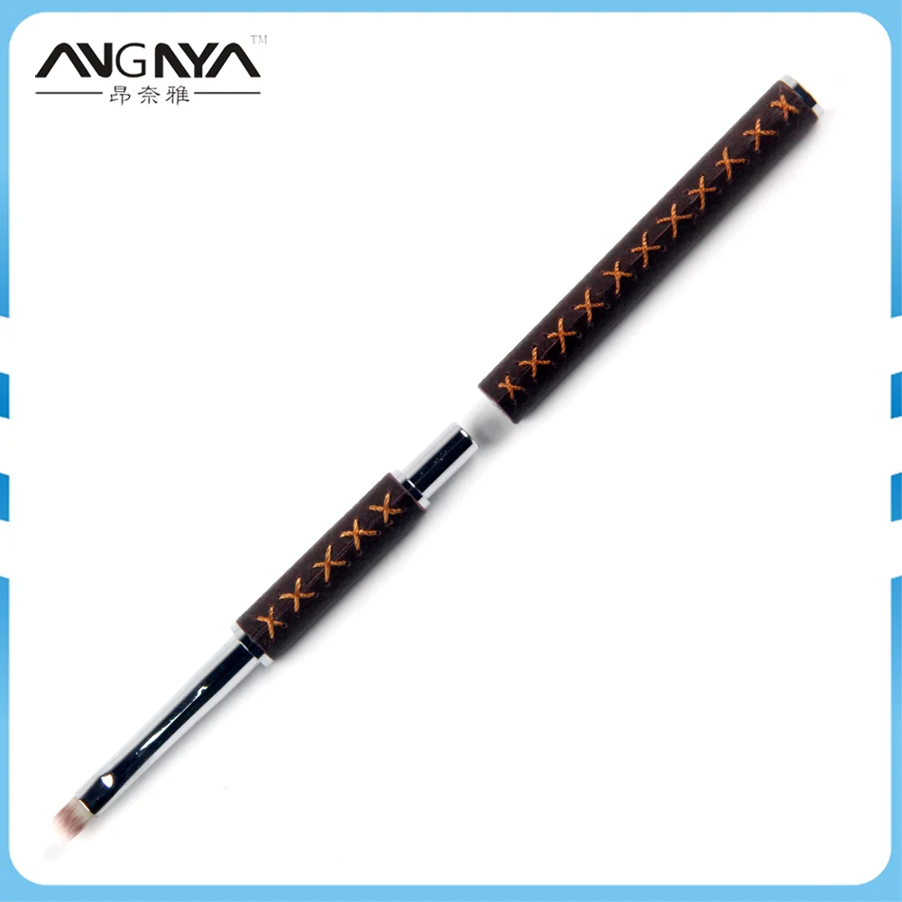 Angnya 1 шт. ногтей uv гель Кисточки 4# плоским ногтей Тематические товары про рептилий и земноводных Кисточки ногтей живопись графика Расчёски для волос коричневый Цвет Дизайн ногтей кисточки Маникюр Инструменты
