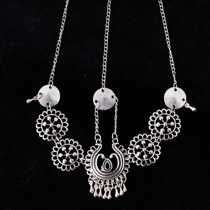 M MISM для женщин Boho Винтаж серебристого металла повязка на голову в виде косички