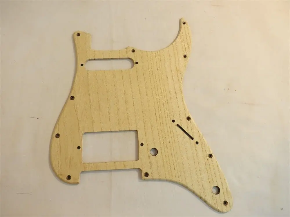 

1PCS Hand made white Ailanthus wood Strat Pickguard High Quality SH #4360