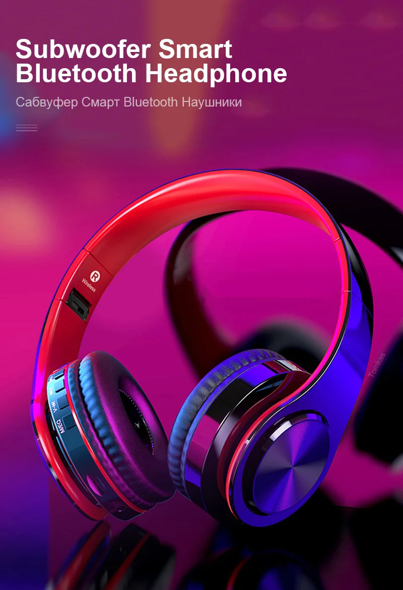 Новинка B7 Bluetooth наушники беспроводные стерео наушники складные низкие басы гарнитура Регулируемые наушники с микрофоном/TF картой