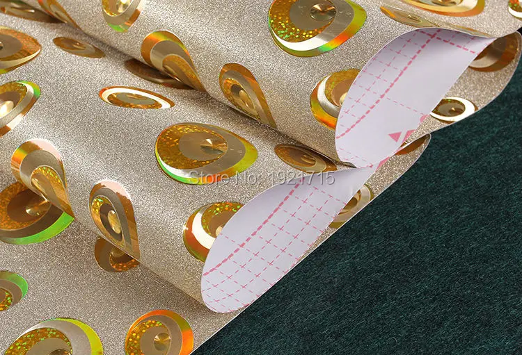 ПВХ Самоклеящиеся обои Золотая 3d настенная бумага для гостиной