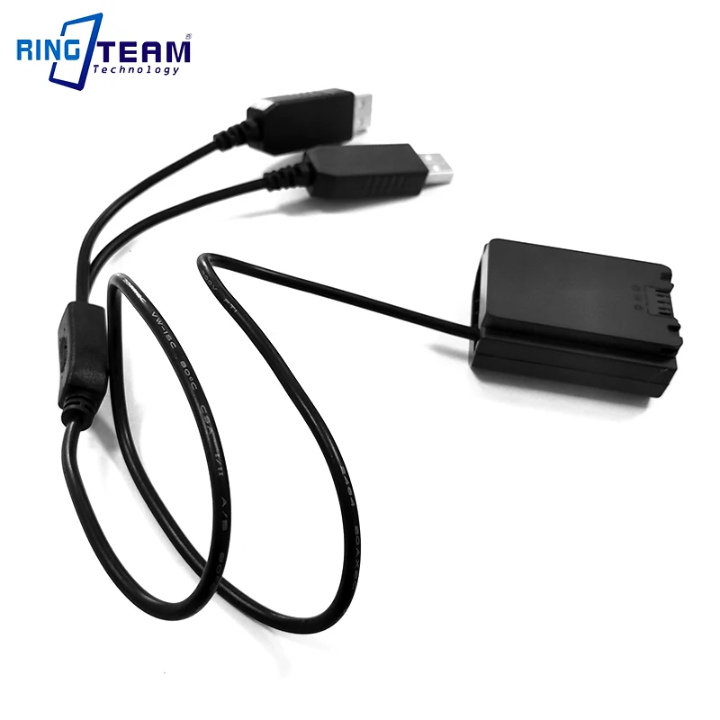 Dual USB to NP-FZ100 NP FZ100 Dummy Battery DC Coupler for Sony Alpha 9 A9 ILCE-9 ILCE-7M3 A7RIII A7 III ILCE-7M3 Cameras
