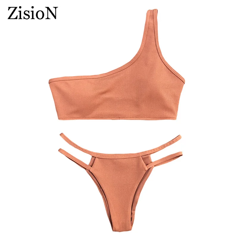 ZisioN 2018 в бразильском стиле для плавания костюмы женщин открытое бикини