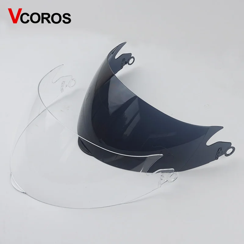 Vcoros Флип Защитные стекла в мотоциклетный шлем 808 гоночный мотоциклетный шлем козырек Прозрачный дым серебро Анти-туман прозрачный