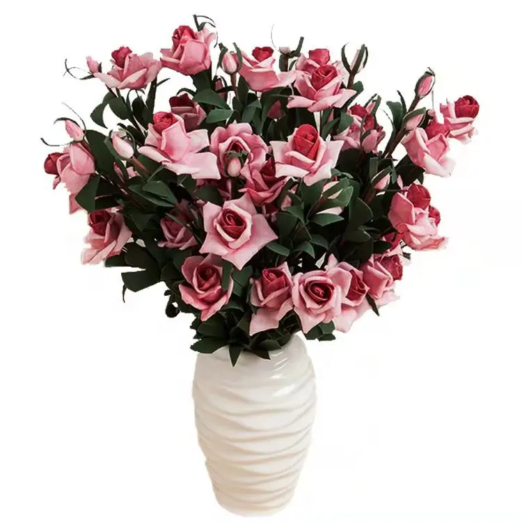 4 heads 3Buds BouquePretty Charming Wedding Decoration Mini Rose Artificial Silk Flower Bride Bridal Home wedding decoration | Дом и сад
