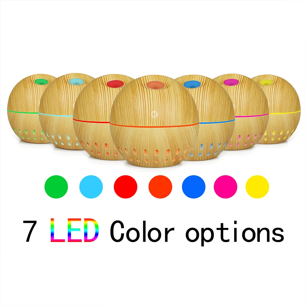 USB Aroma Essential Oil Diffuser Ultrasonic Mist Humidifier Air Purifier 7 Color Change LED Night light for Office Home 130ml | Бытовая