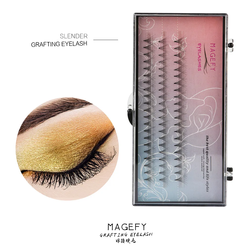 #501 2018 New Fashion Individual False Eye Lashes Wave Mink 0.07 C Black Silk Eyelashes Extension Freeship | Красота и здоровье