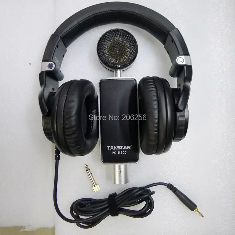 Новый конденсаторный микрофон Takstar для студийной записи + наушники HD5500