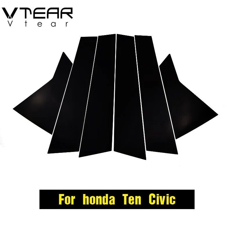 Vtear для Honda Civic 10 аксессуары автомобильное Окно B C стикер на столб отделка пленка