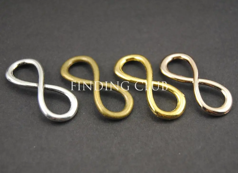 20 шт. 4 цвета металлические коннекторы Infinity Symbol для самостоятельного