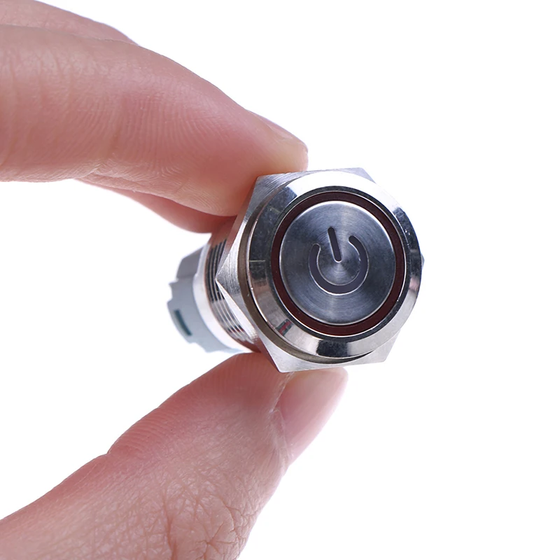 1 шт. металлический кольцевой кнопочный переключатель кольцо светодиодный