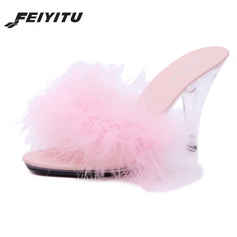Женские туфли FeiYiTu 2019 женские прозрачные на каблуках 10 см свадебные сандалии