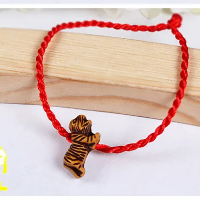 MANGOSKY красная веревка браслет с животным Двенадцать китайских знаков зодиака