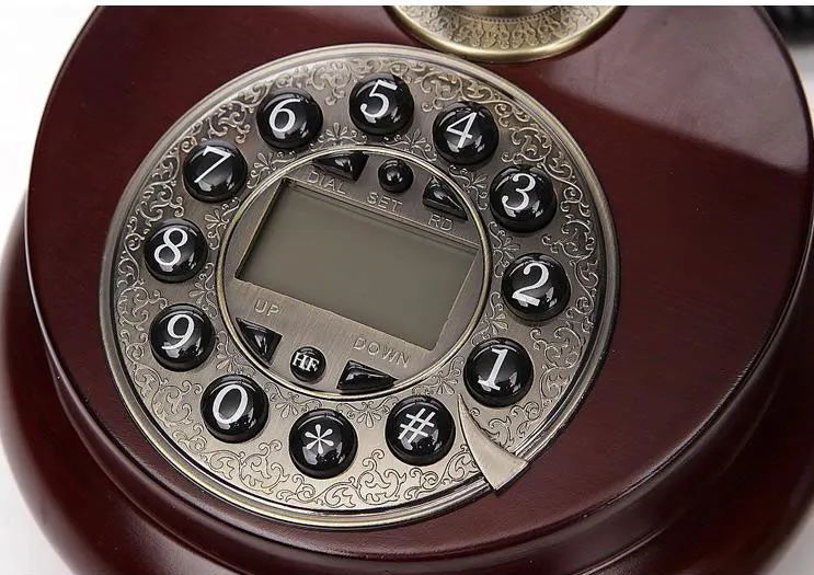 Европейский стиль из дерева telefono fijo telefone fixo телефоны в стиле ретро античный телефон домашний телефон telefonos fijos de casa