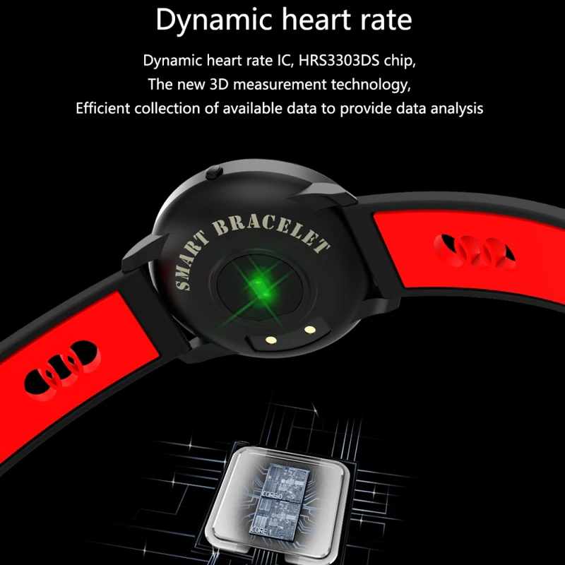 Smart Сердечного ритма Мониторы умный Браслет Фитнес трекер шаг счетчика