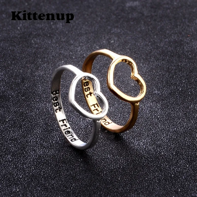 Kittenup Новая мода цвета: золотистый серебристый Полые Сердце Вырезать письмо