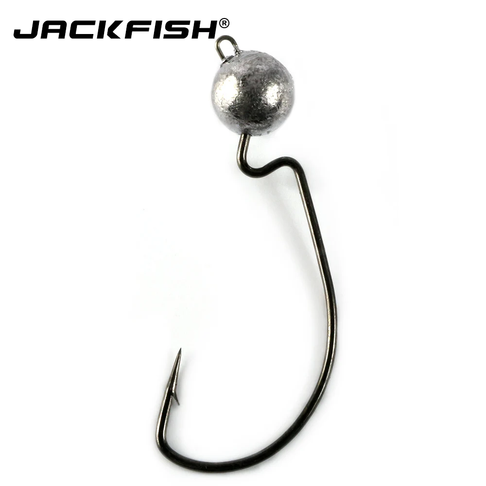 JACKFISH, 5 шт./лот, кривошипный крючок, 3,5 г, 5 г, 7 г, жесткая приманка, свинцовая приманка, рыболовный крючок, мягкий червь, рыболовные снасти, аксессуары