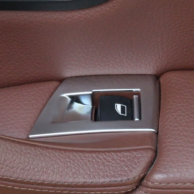 4 шт хромированная для дверей окон переключатель крышки планки BMW 5 серии F10 520 530i 11