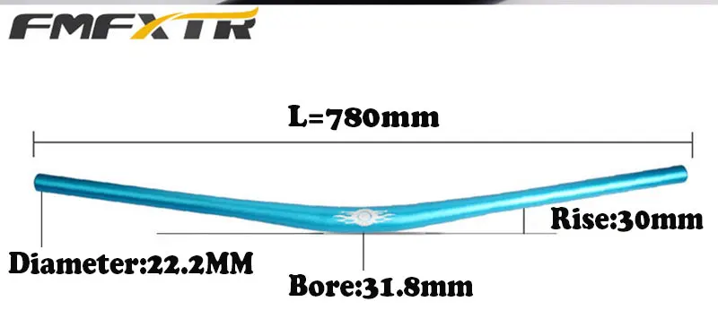 FMF MTB руль для велосипеда 780 мм 31 8 DH скоростной гоночный подъемная рукоятка задняя