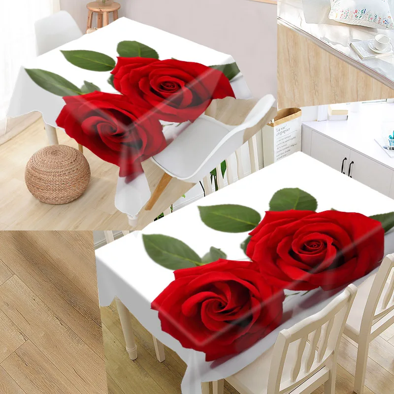 Хороший Европейский Стиль Роза покрытие стола Оксфорд Водонепроницаемый