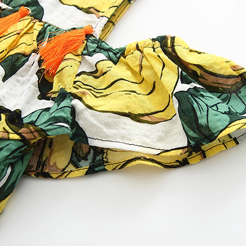 Платье принцессы с кисточками для маленьких девочек платья без бретелек лето 2018