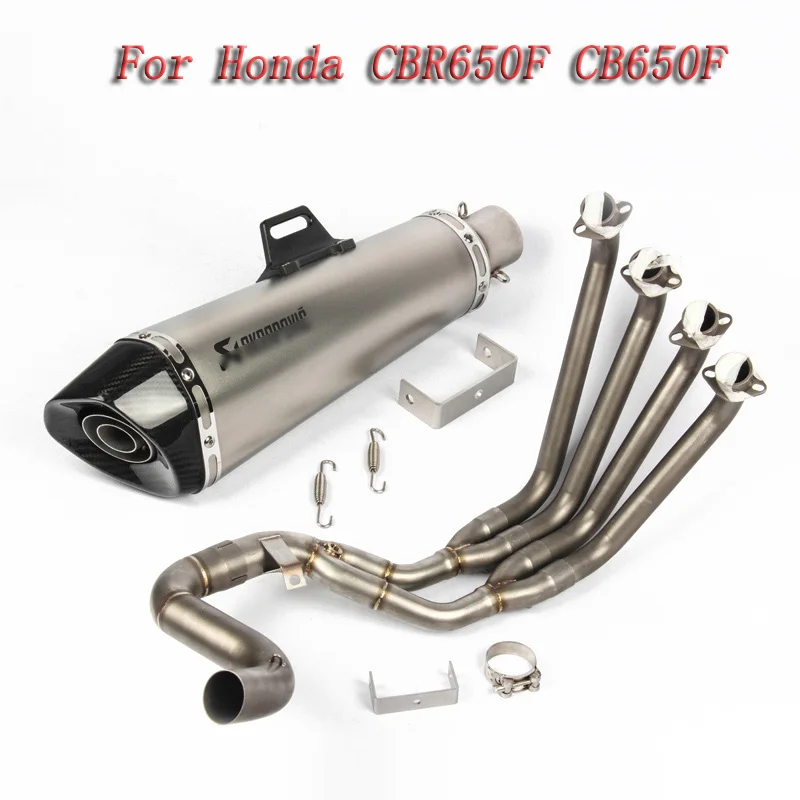 Выхлопная система мотоцикла для Honda CBR650F CBR650 CB650F с выхлопом - Цвет: H