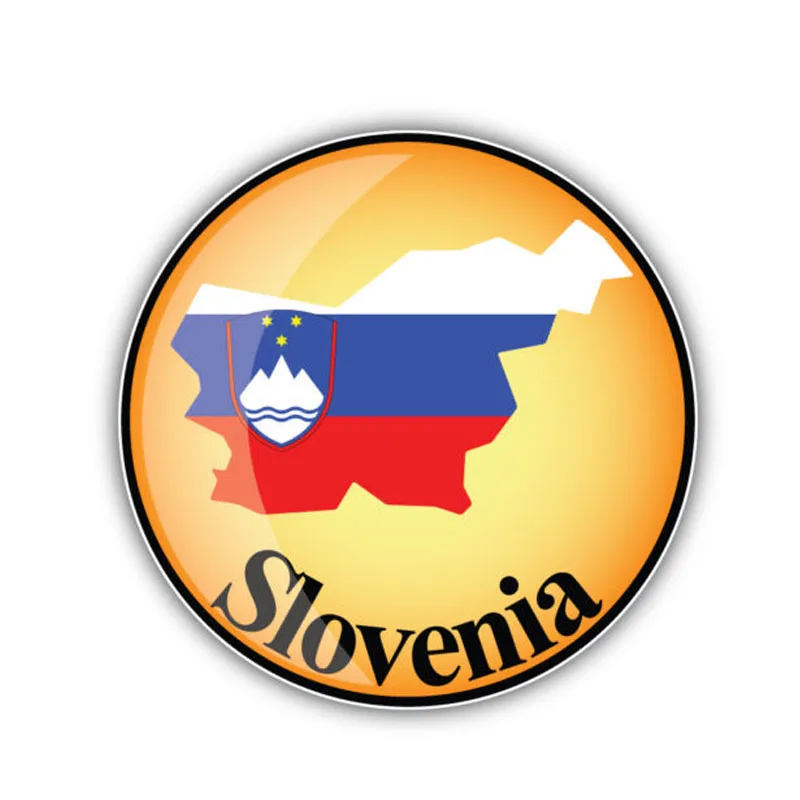 

YJZT 12.7CM*12.7CM Slovenia Map Flag Car Sticker Helmet Decal Accessories 6-1342