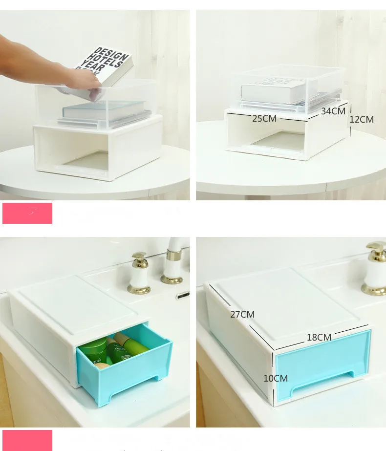 1 шт. Настольный ящик для хранения косметики Органайзер контейнер офисные ящики