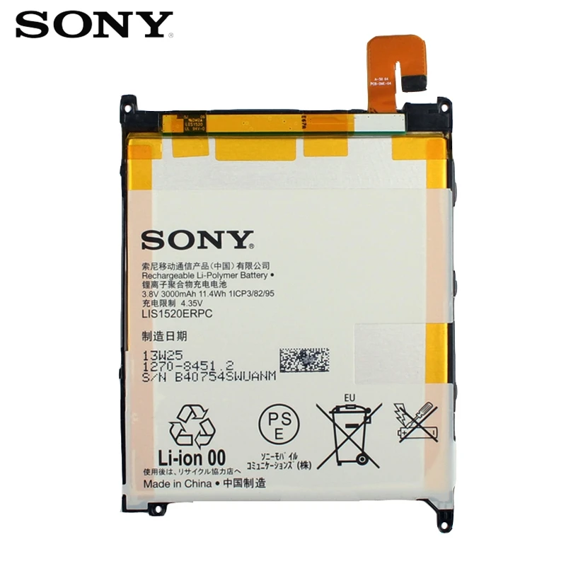 Оригинальный аккумулятор SONY для Sony XL39h Xperia Z Ultra C6802 Togari L4 ZU C6833 LIS1520ERPC Сменный