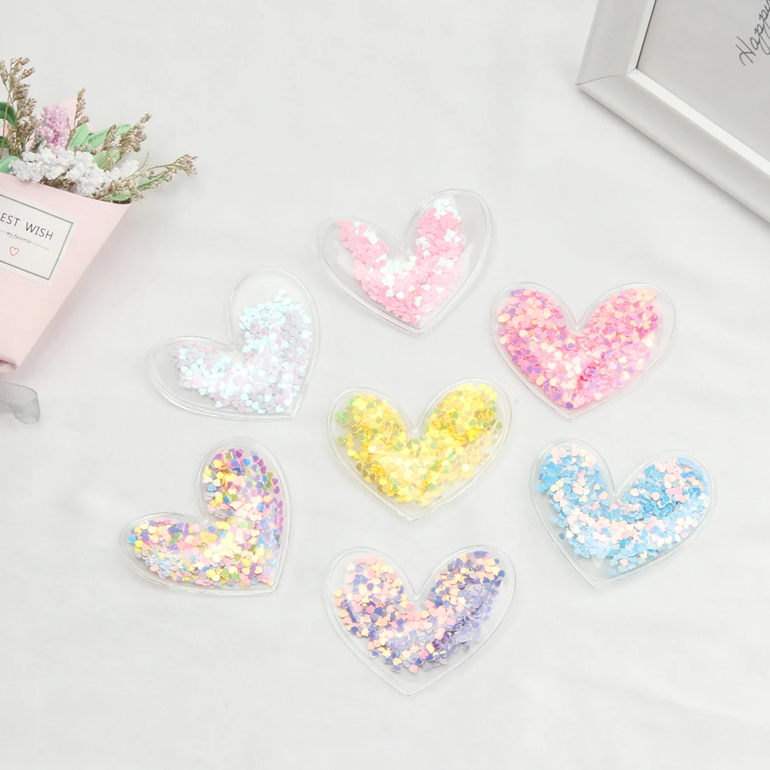 XIMA 7 шт./лот 5 см PU звезда сердце модные аксессуары ручной работы без бантов для