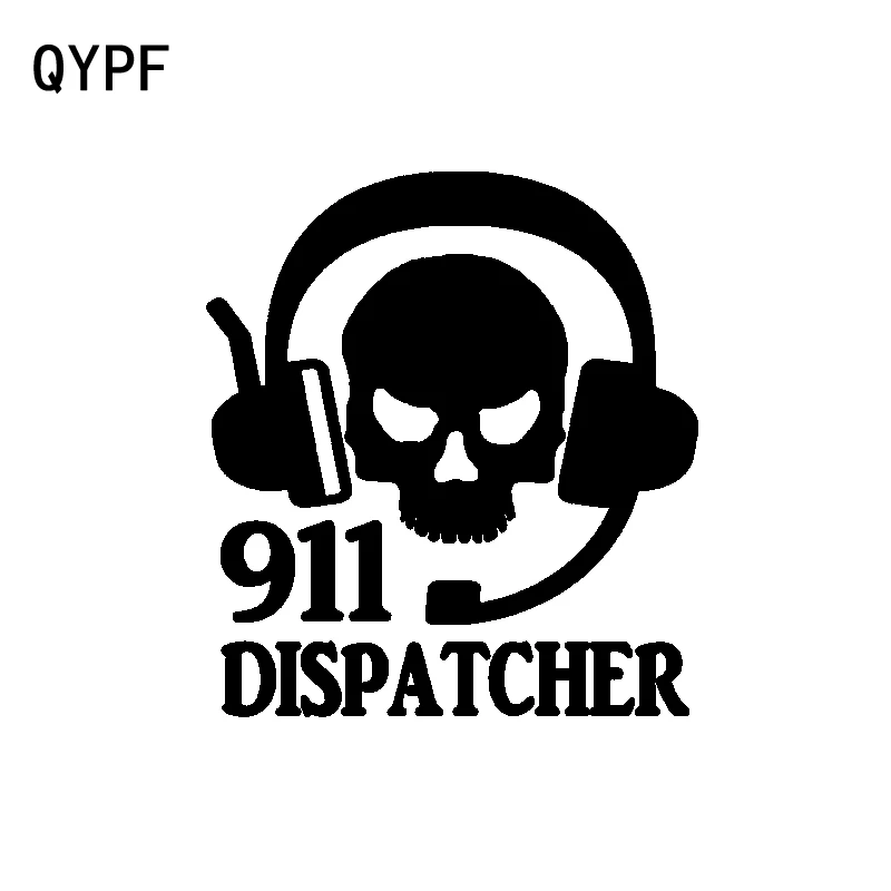 QYPF 12 3 см * 13 8 индивидуальный 911 Отправитель гарнитура с черепом виниловая