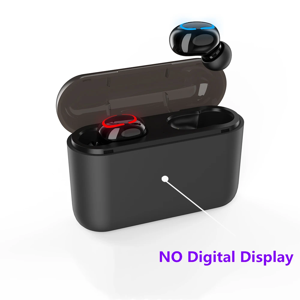 No Display ROCK TWS True Bluetooth наушники 3D стерео беспроводные наушники мини TWS водонепроницаемые наушники с зарядным устройством 1500 мАч - Цвет: No Display